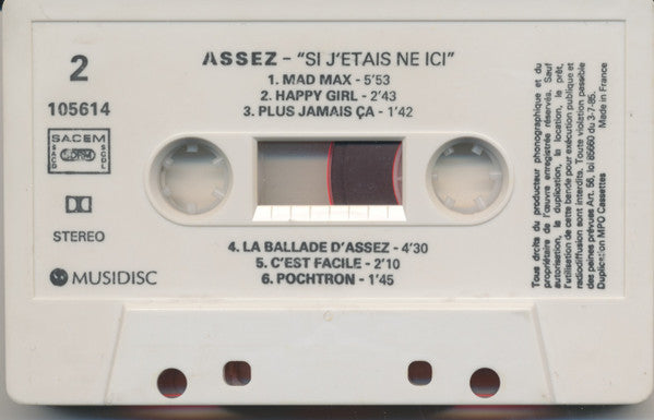 Assez : Si J'étais Né Ici (Cass, Album, Dol)