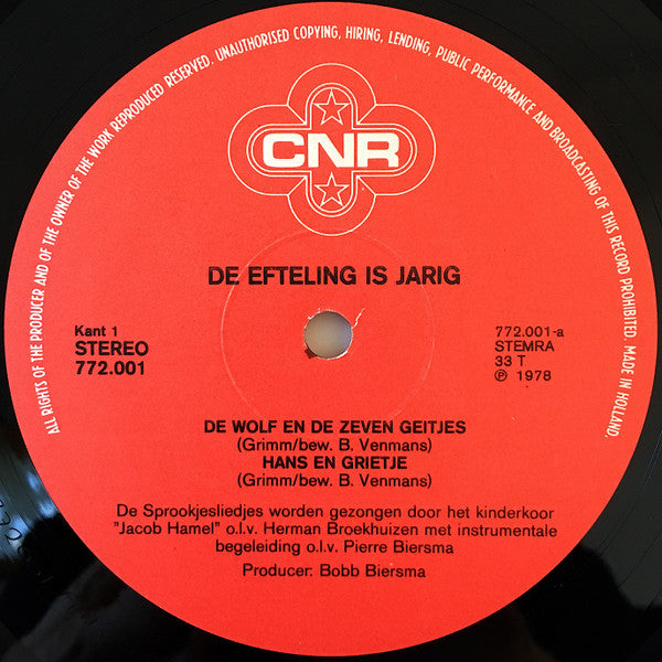 Various : De Efteling Is Jarig (2xLP, Comp)