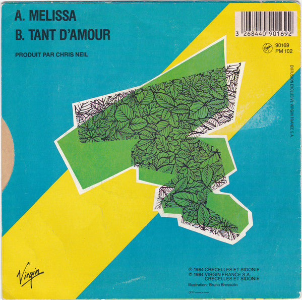 Julien Clerc : Mélissa (7", Single, RP)