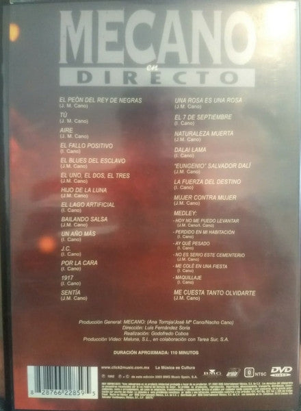 Mecano : En Directo (DVD-V, NTSC)