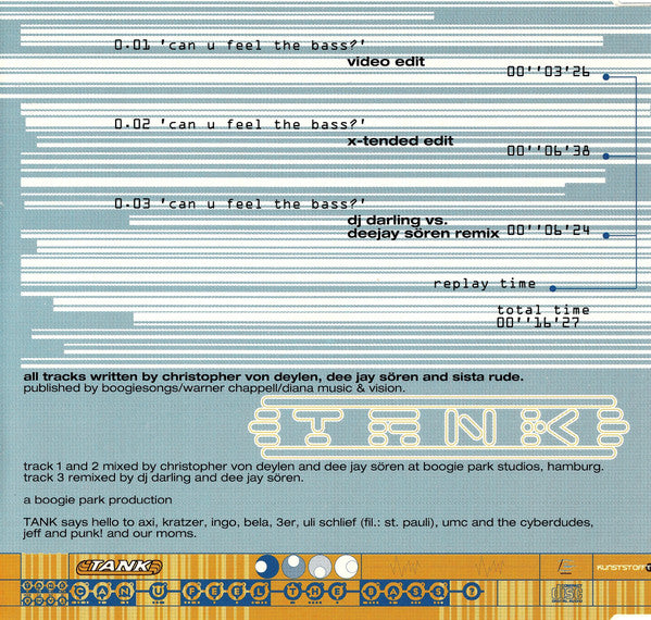 Tank : Can U Feel The Bass? (CD, Maxi)