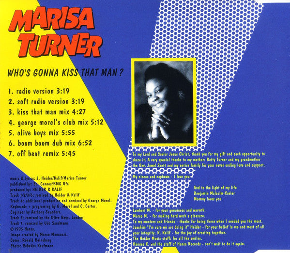 Marisa Turner : Who's Gonna Kiss That Man? (CD, Maxi)