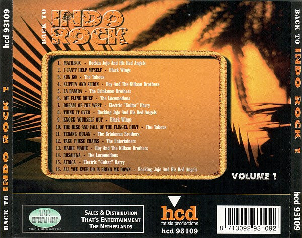 Various : Back To Indo Rock Volume 1 (CD, Comp)