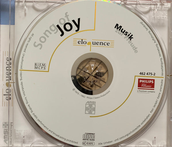 Various : Song Of Joy (CD, Comp)