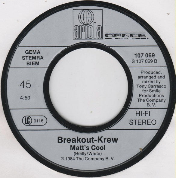 The Breekout Krew : Matt's Mood (Peedar Edit) (7", Single)