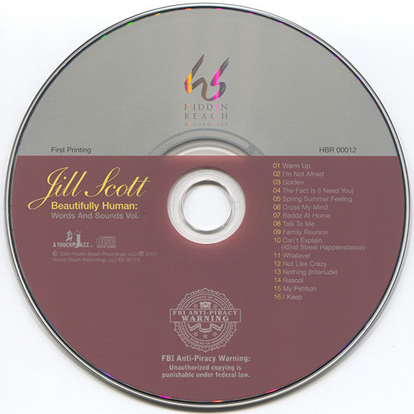 Jill Scott : Beautifully Human: Words And Sounds Vol. 2 (CD, Album)