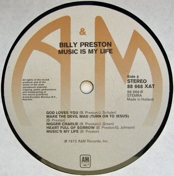 Billy Preston : Music Is My Life (LP, Album, RE)