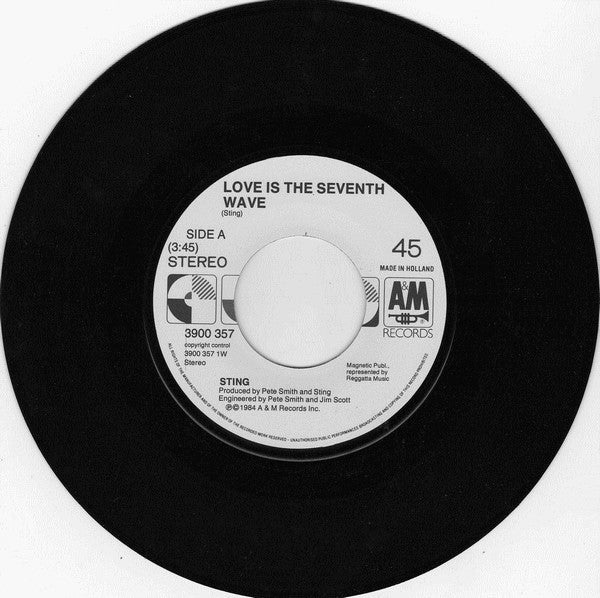 Sting : Love Is The Seventh Wave (New Mix) (7", Single)