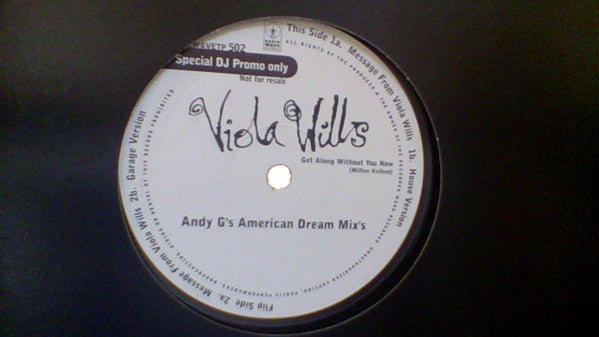 Viola Wills : Get Along Without You Now (12", Promo)