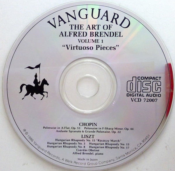 Alfred Brendel, Frédéric Chopin, Franz Liszt : The Art Of Alfred Brendel Vol 1 "Virtuoso Pieces" (CD, Comp)