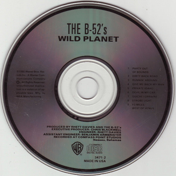 The B-52's : Wild Planet (CD, Album, RE)