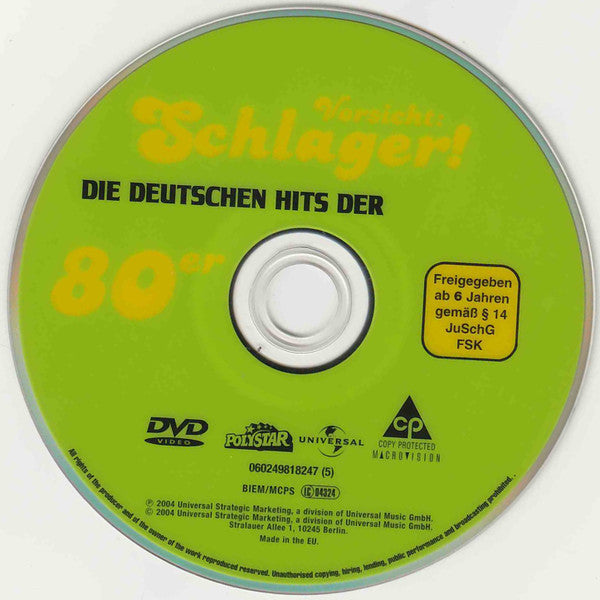 Various : Vorsicht: Schlager! Die Deutschen Hits Der 80er Vol. 1 (DVD-V, Comp, PAL, Cop)