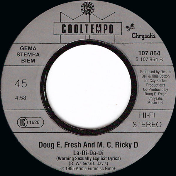 Doug E. Fresh And The Get Fresh Crew : The Show & La Di Da Di (7", Single)