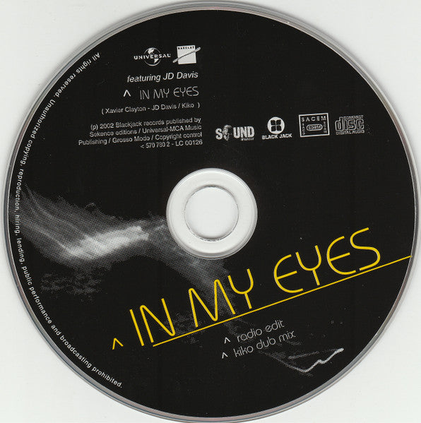 Sinema : In My Eyes (CD, Single, Car)