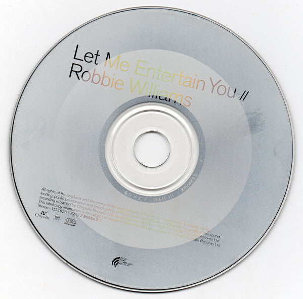 Robbie Williams : Let Me Entertain You (CD, Single)