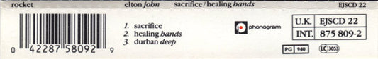 Elton John : Sacrifice / Healing Hands (CD, Single, RE)