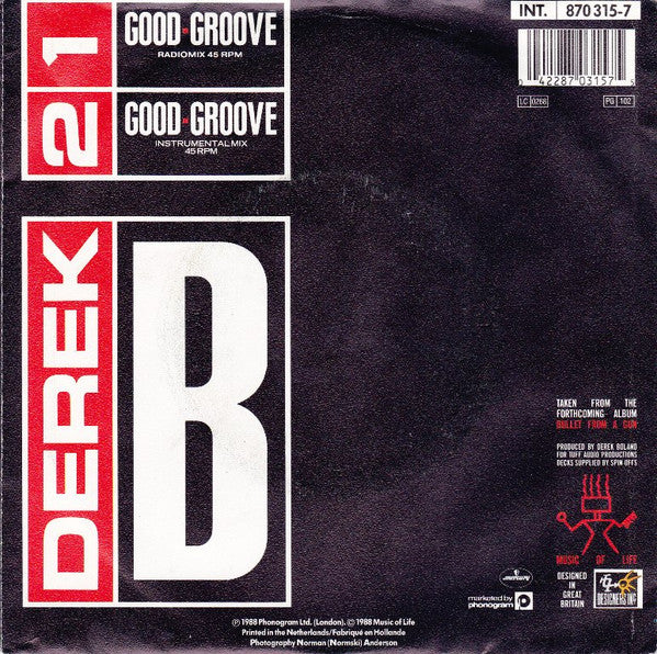 Derek B : Good Groove (7")