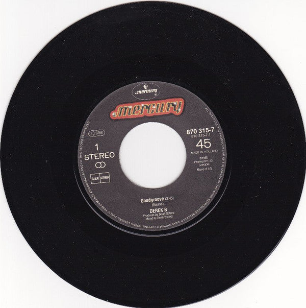 Derek B : Good Groove (7")