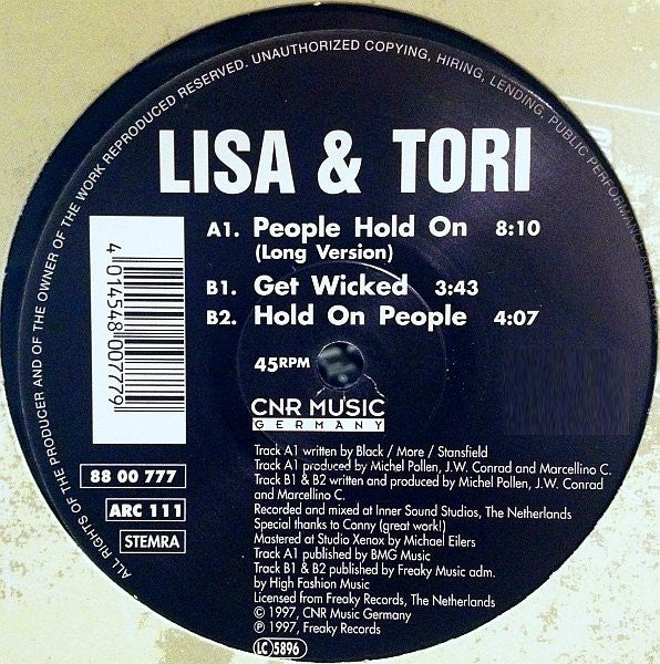 Lisa & Tori : People Hold On (12")