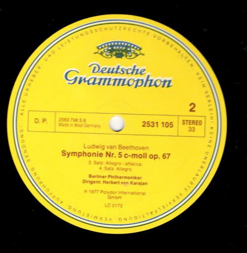 Beethoven* - Berliner Philharmoniker, Herbert von Karajan : Symphonie Nr. 5  (LP)