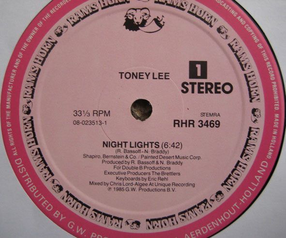 Toney Lee : Night Lights (12")