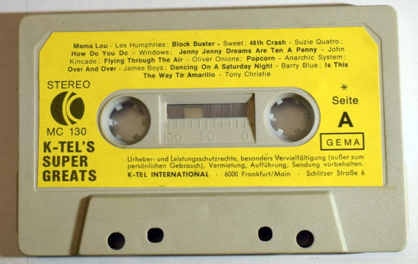 Various : K-Tel's 40 Super Greats (2xCass, Comp, Mono)