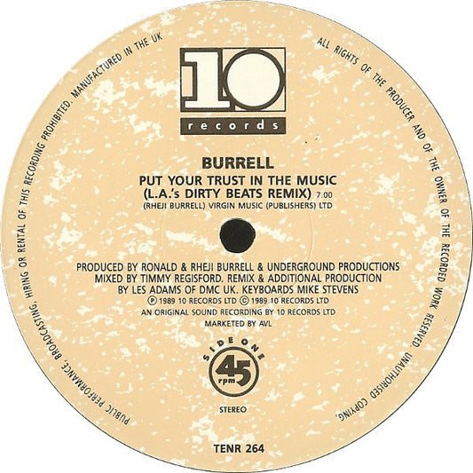 Burrell : Put Your Trust In The Music (12")