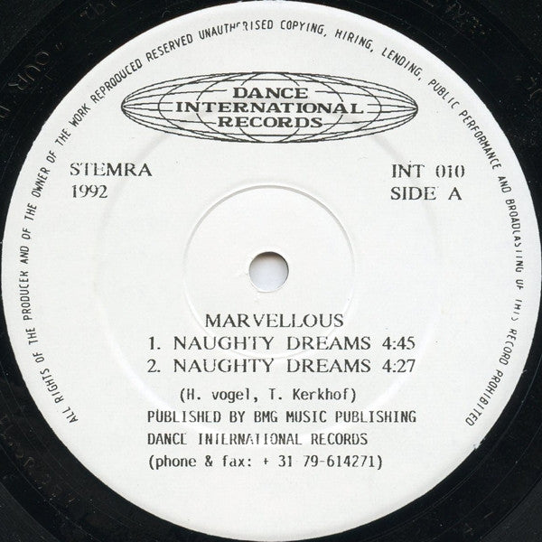 Marvellous (2) : Naughty Dreams (12")