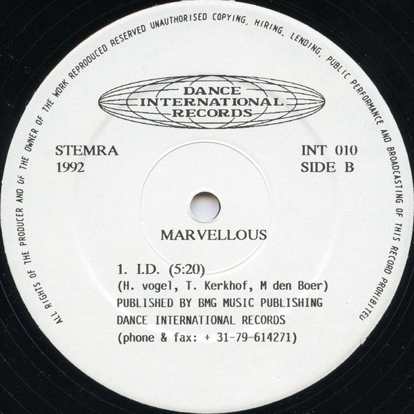 Marvellous (2) : Naughty Dreams (12")