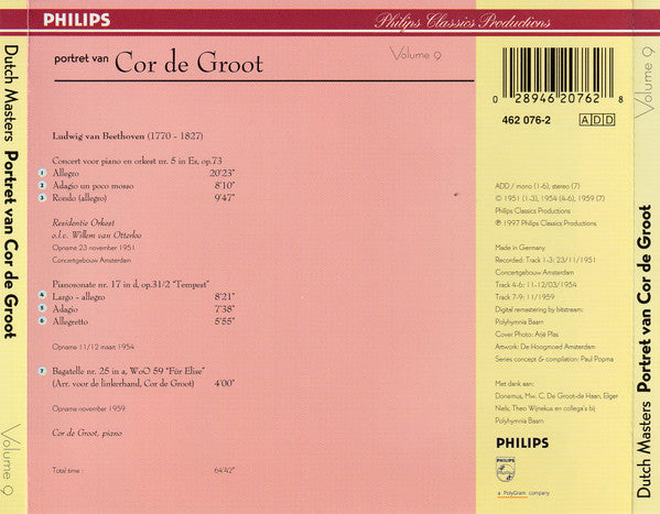 Cor De Groot, Ludwig van Beethoven : Portret Van Cor De Groot (CD, Album, Comp)
