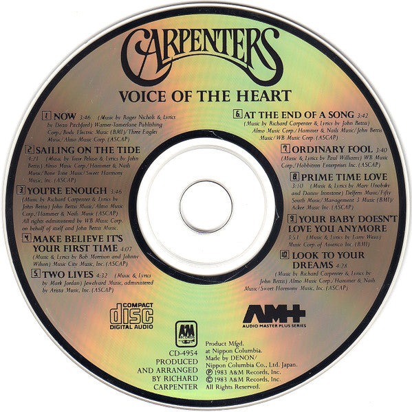 Carpenters : Voice Of The Heart (CD, Album, Jap)