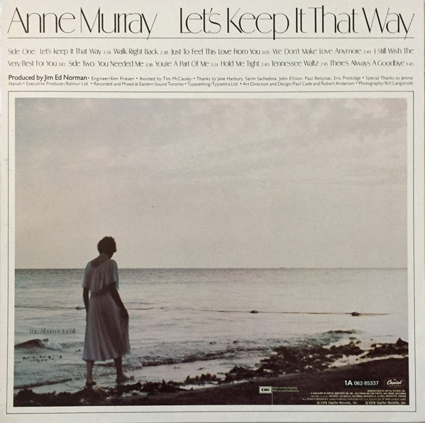 Anne Murray : Let's Keep It That Way (LP, Album, RE)