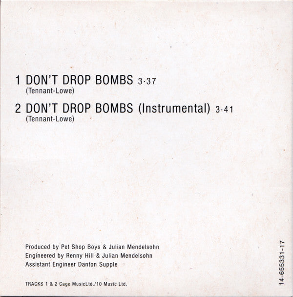 Liza Minnelli : Don't Drop Bombs (CD, Mini, Single)