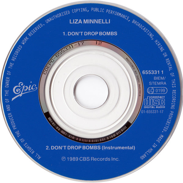 Liza Minnelli : Don't Drop Bombs (CD, Mini, Single)