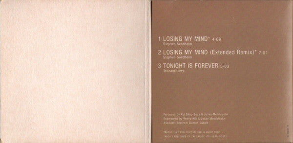 Liza Minnelli : Losing My Mind (CD, Mini, Maxi)