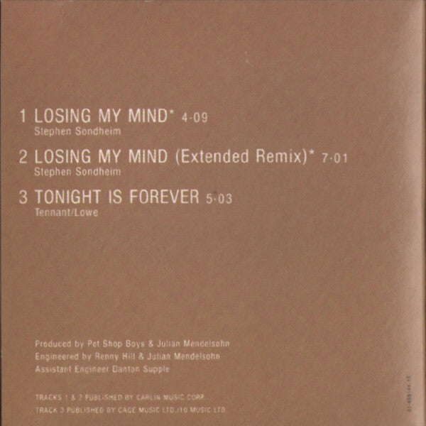 Liza Minnelli : Losing My Mind (CD, Mini, Maxi)