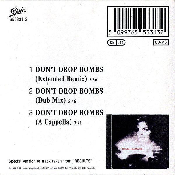 Liza Minnelli : Don't Drop Bombs (CD, Mini, Maxi)