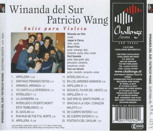 Winanda Del Sur, Patricio Wang : Suite Para Violeta (CD)