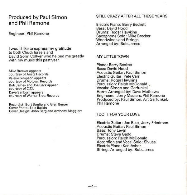 Paul Simon : Still Crazy After All These Years (CD, Album, RE)