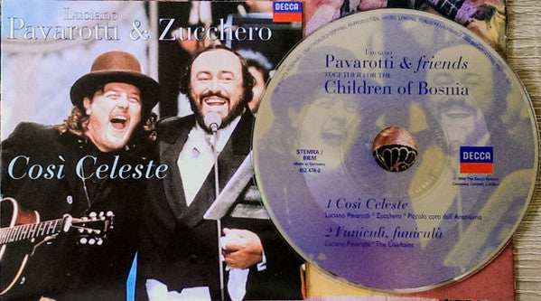Luciano Pavarotti & Zucchero : Così Celeste (CD, Single)