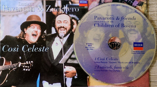 Luciano Pavarotti & Zucchero : Così Celeste (CD, Single)