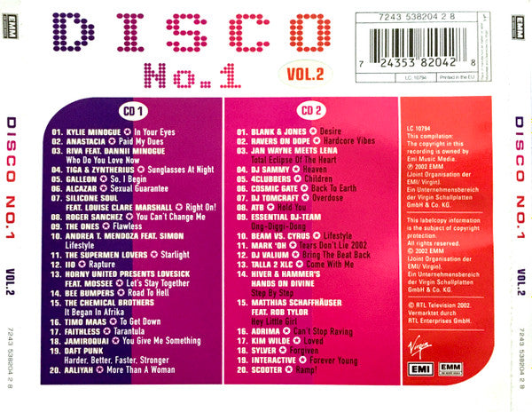 Various : Disco No.1 Vol.2 (2xCD, Comp)