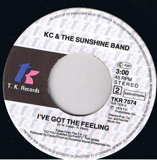 KC & The Sunshine Band : Let's Go Rock And Roll (7", Single)