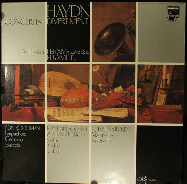 Joseph Haydn, Ton Koopman, Reinhard Goebel & Alda Stuurop, Charles Medlam : Concertini & Divertimenti Vol. = Folge I Hob. XIV: 3, 4, 8, 9 & 12 / Hob. XVIII: F2 (LP, Sam)