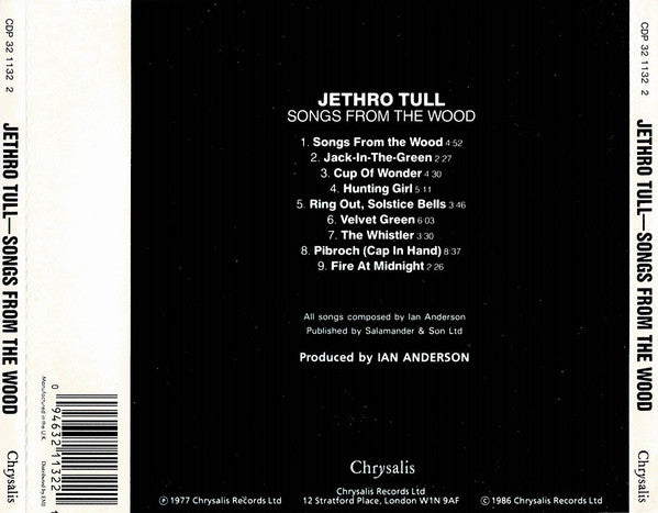 Jethro Tull : Songs From The Wood (CD, Album, RE, EMI)