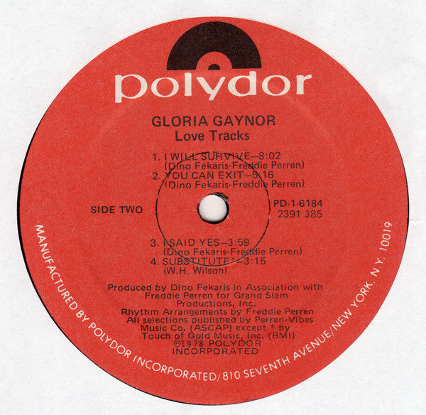 Gloria Gaynor : Love Tracks (LP, Album, RE, GRT)