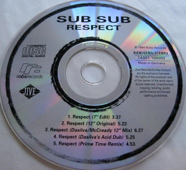 Sub Sub : Respect (CD, Maxi)