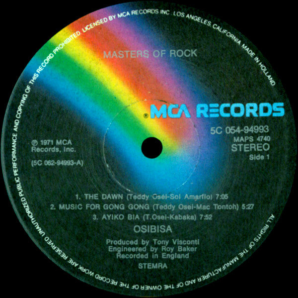 Osibisa : Masters Of Rock (LP, Album, RE)