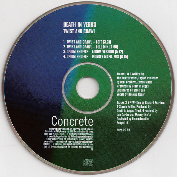 Death In Vegas : Twist And Crawl (CD, Single)