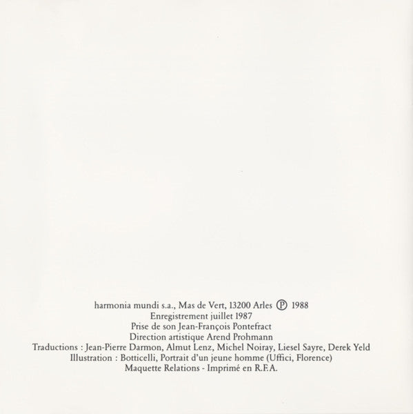 Carlo Gesualdo - Les Arts Florissants, William Christie : Madrigaux (CD, Album, RP)